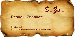 Drabek Zsombor névjegykártya